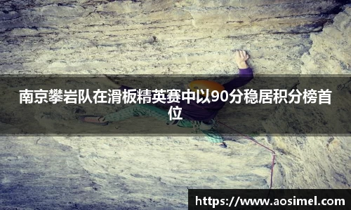 南京攀岩队在滑板精英赛中以90分稳居积分榜首位